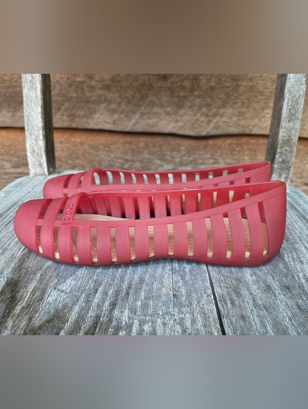 Pink Crocs Ballet Flats